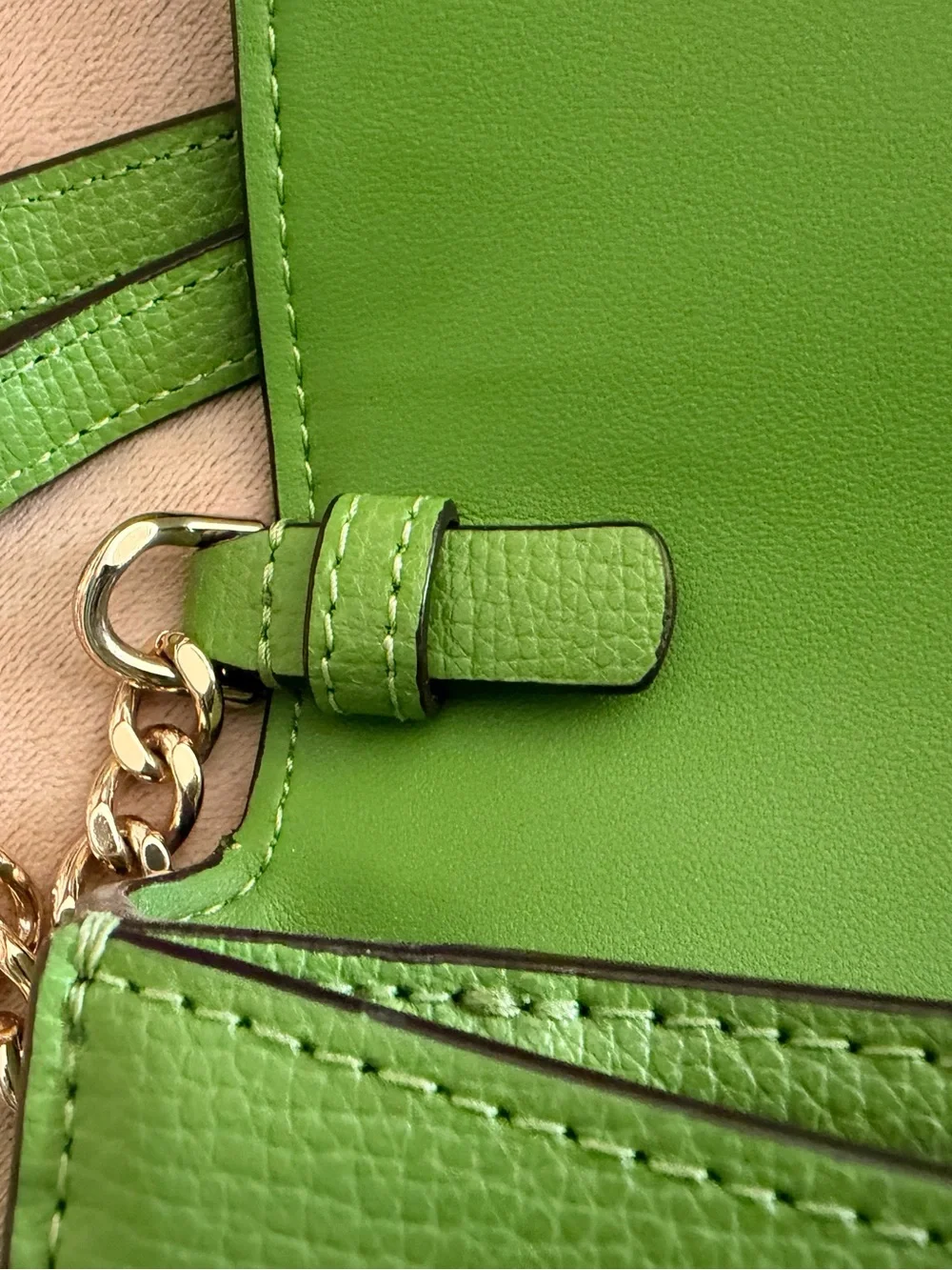 kate spade Green Pebbled Leather Shoulder Bag
